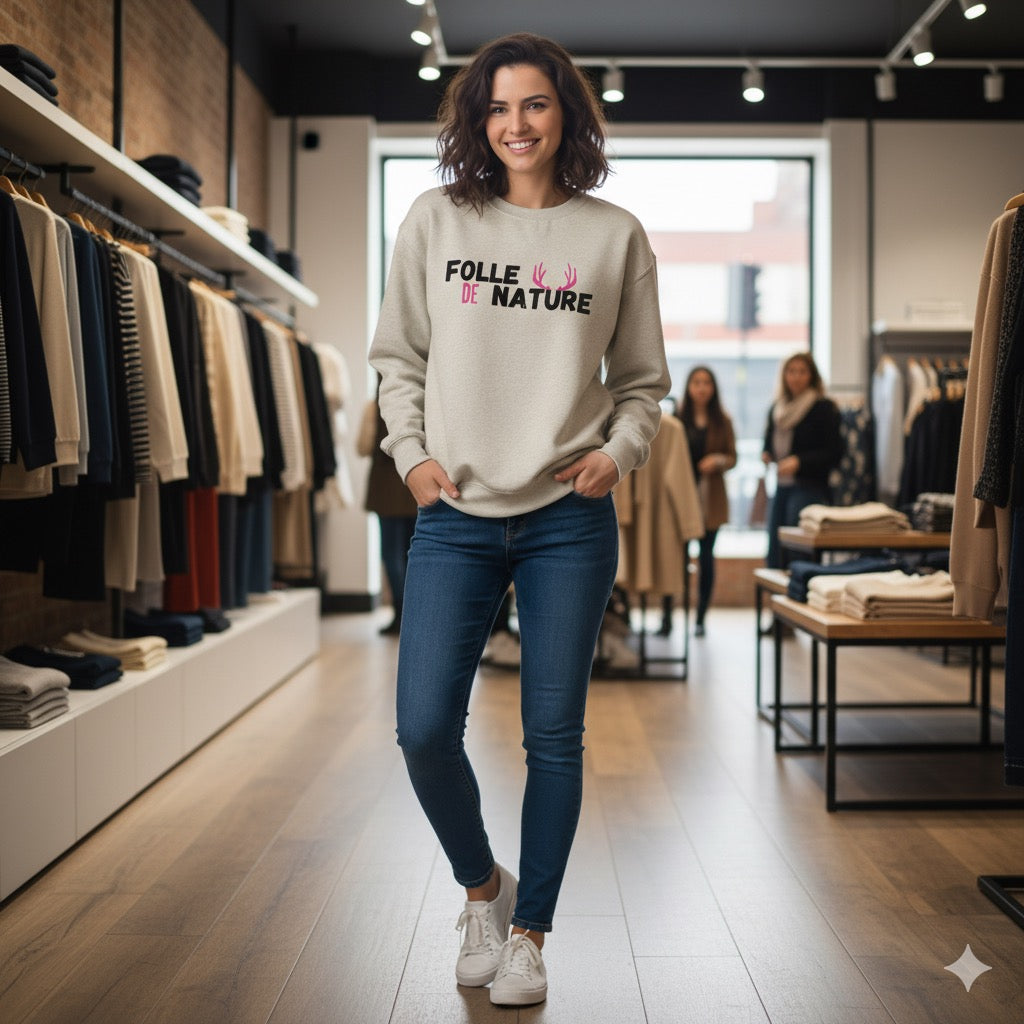 Crewneck sable – Harmonie naturelle