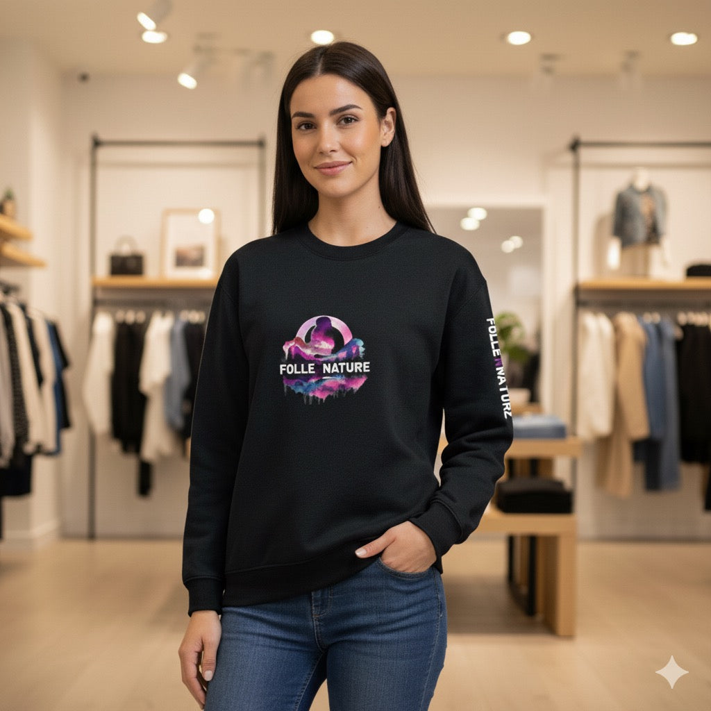 Crewneck noir – Intemporel & affirmé