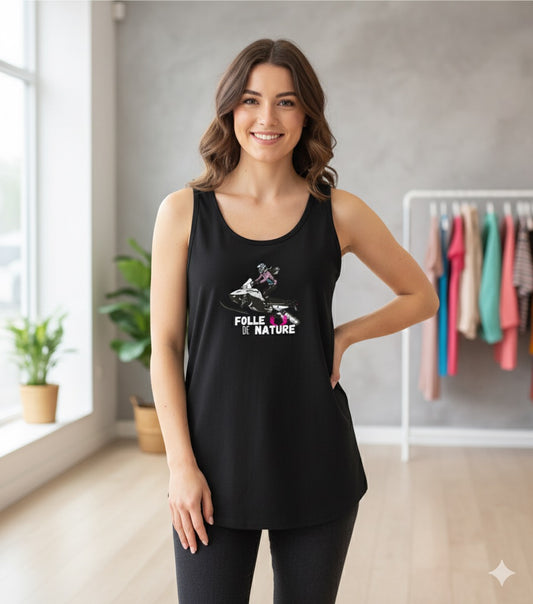 Camisole noire à larges bretelles – Élégance active
